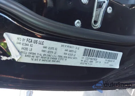 2016 Dodge Dart Sxt Sport Blacktop from USA, damaged, VIN 1C3CDFFA9GD796226